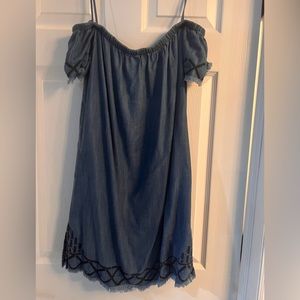 Bella Dahl off the shoulder Jean dress